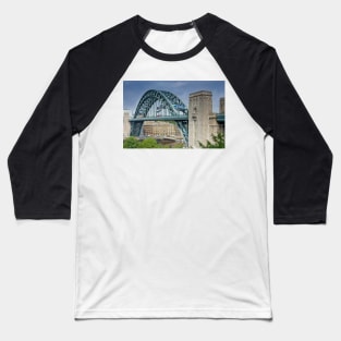 Tyne Bridge and Newcastle Quayside Baseball T-Shirt